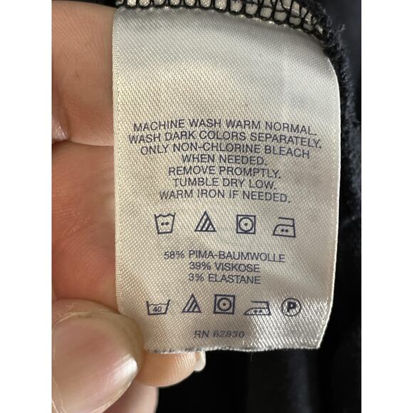 Lands' End Dress Womens Large Black Sleeveless Maxi V-Neck Wrap Pima Blend Knit - Picture 6 of 8